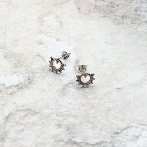 SILVER STUD EARRINGS PL-165 S