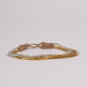 AC03 Lulu Ash Bracelet Gold and Labradorite