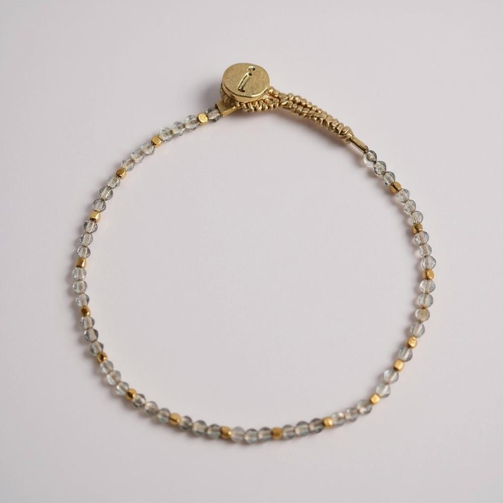 AP15 Lulu Stone Dot Bracelet Smokey Quartz