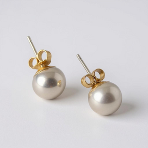 EAD Tahiti Stud White Pearl Earrings