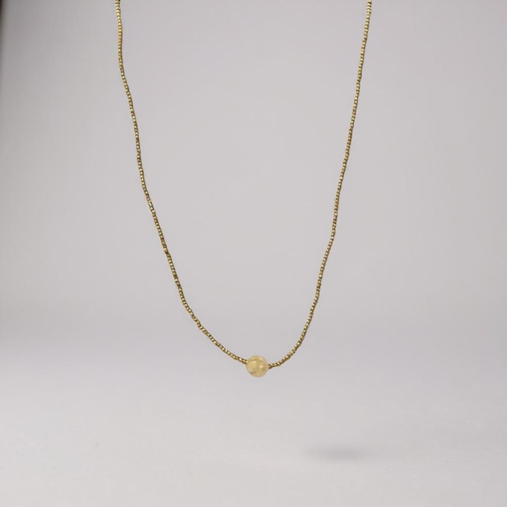 NC14 Pablo Necklace Gold with Mother of Pearl