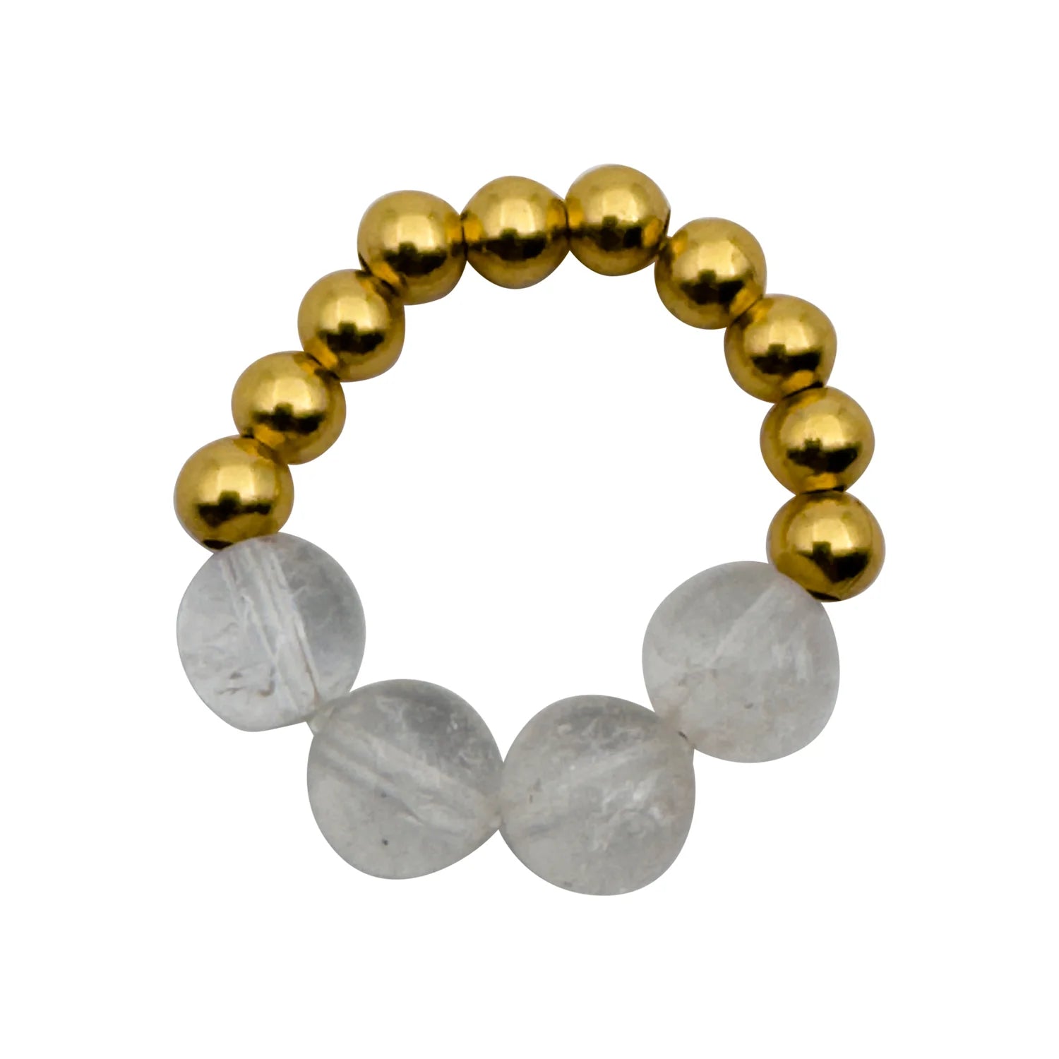 RHH03 Labradorite and Gold Ring