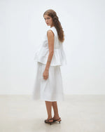 Load image into Gallery viewer, Suncoo Woven Cotton Skirt White Faye

