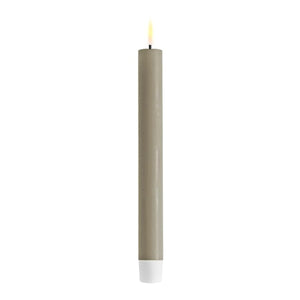 SAND GREY PACK OF TWO LED DINNER CANDLES sizes available