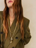 Load image into Gallery viewer, Spike Drop Necklace Gold
