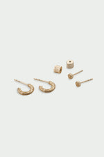 Load image into Gallery viewer, Set of Two Quest Earrings Gold
