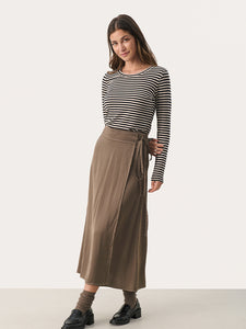 Part Two Lovelie Wrap Skirt Bronze