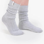 Load image into Gallery viewer, Future Long Sock Pale Grey Metalic
