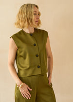 Load image into Gallery viewer, Chalk Sally Waistcoat Avocado
