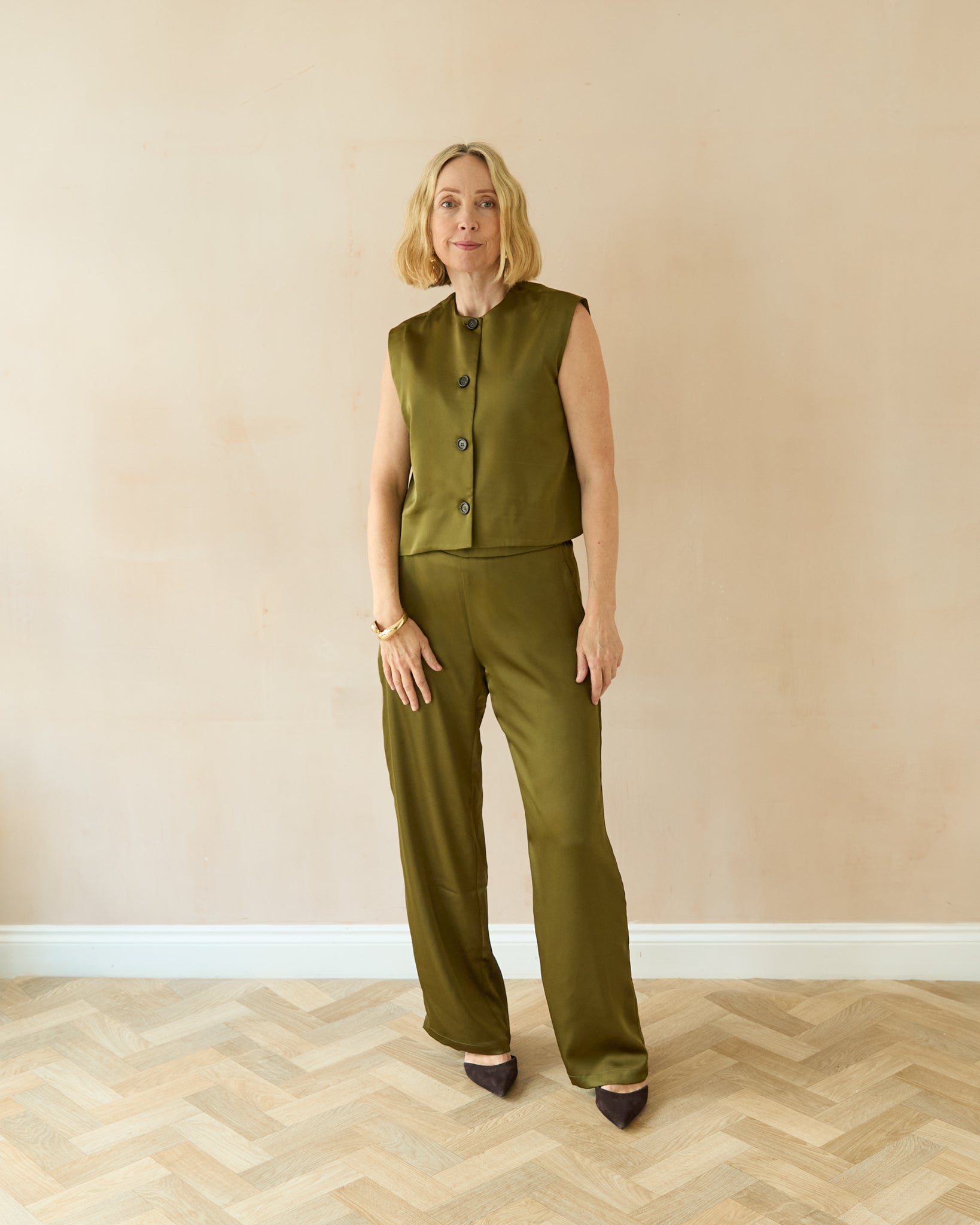 Chalk Sally Waistcoat Avocado