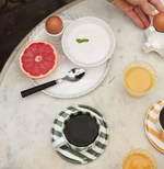 Load image into Gallery viewer, Monica Striped Cup and Saucer Green
