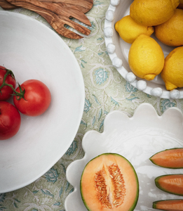 Large Ceramic Salad Bowl Mathilde Cream