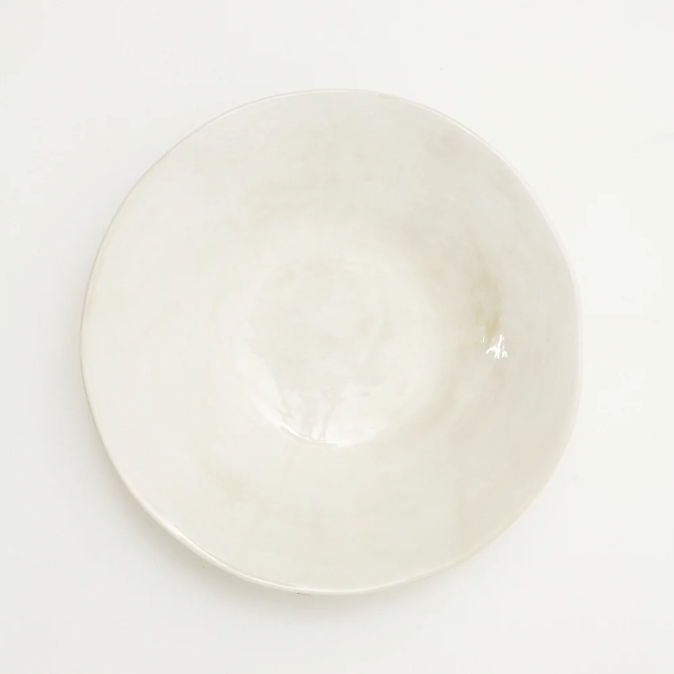 Large Ceramic Salad Bowl Mathilde Cream