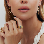 Load image into Gallery viewer, Elanor Wide Ring Labradorite Gemstone
