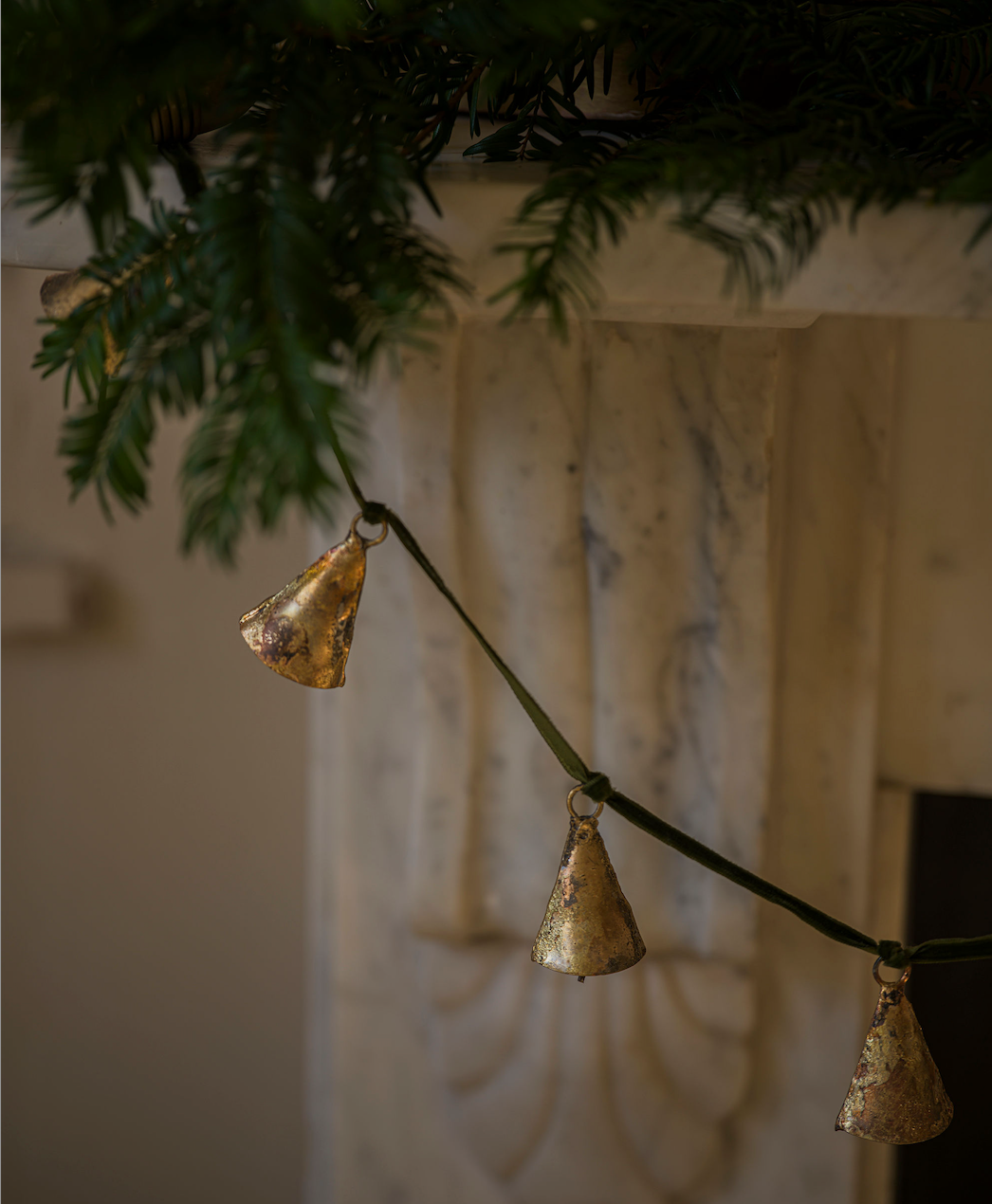 Bell Garland on Velvet Ribbon