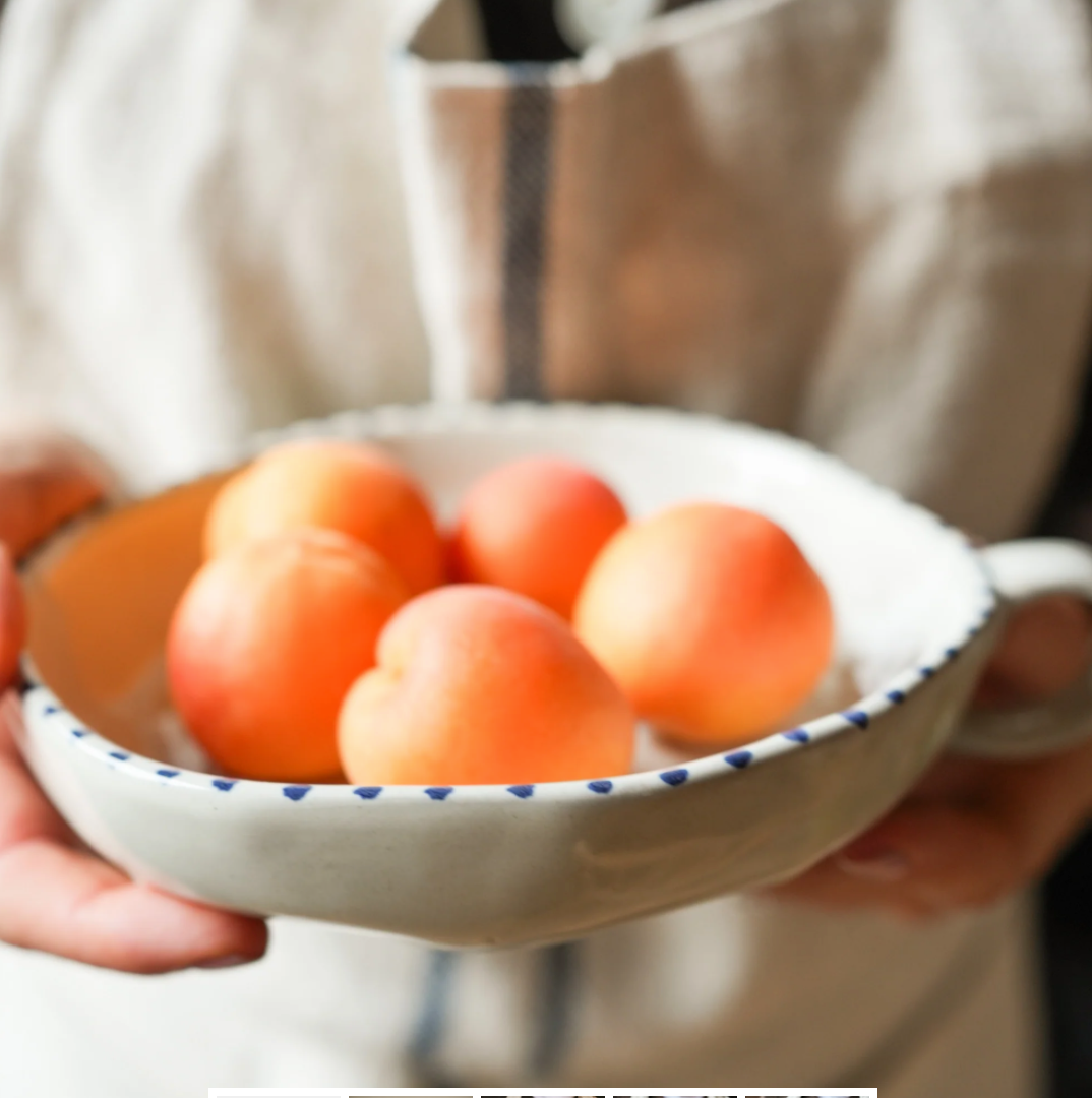 Hand Painted Botanic Dish Ink