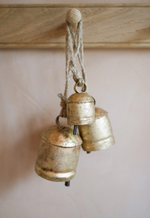 Load image into Gallery viewer, Brass Bells Set of Three Sizes
