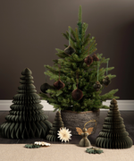 Load image into Gallery viewer, Paper Fold Out Decoration Pack of Two Brown and Gold
