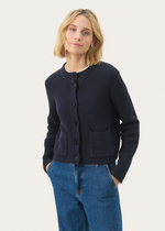 Load image into Gallery viewer, Part Two Elmie Knitted Cardigan Navy
