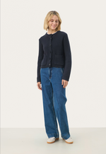 Load image into Gallery viewer, Part Two Elmie Knitted Cardigan Navy
