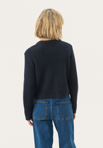Load image into Gallery viewer, Part Two Elmie Knitted Cardigan Navy

