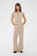 Load image into Gallery viewer, Part Two Azania Waistcoat Neutral Pinstripe
