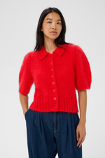 Load image into Gallery viewer, Part Two Vernoni Cardigan Bright Red
