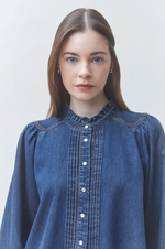 Load image into Gallery viewer, Suncoo Dark Denim Blouse Lizzy
