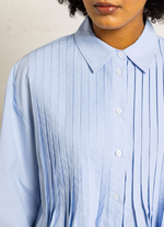 Load image into Gallery viewer, Suncoo Woven Pleat Blouse Loeli Pale Blue
