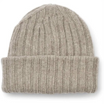 Load image into Gallery viewer, Kari Lambswool Beanie Hat Stone Grey

