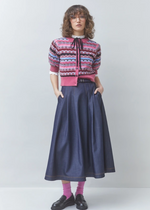 Load image into Gallery viewer, Suncoo Woven Denim Midi Skirt
