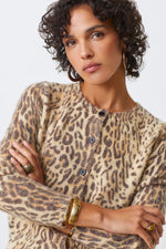 Load image into Gallery viewer, Suncoo Knitted Leopard Print Cardigan Gacia
