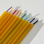 Load image into Gallery viewer, Ovo Beeswax Candles Coloured Wicks Pack of 10
