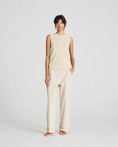 Gai & Lisva Sofie Knit Tank Top Ecru