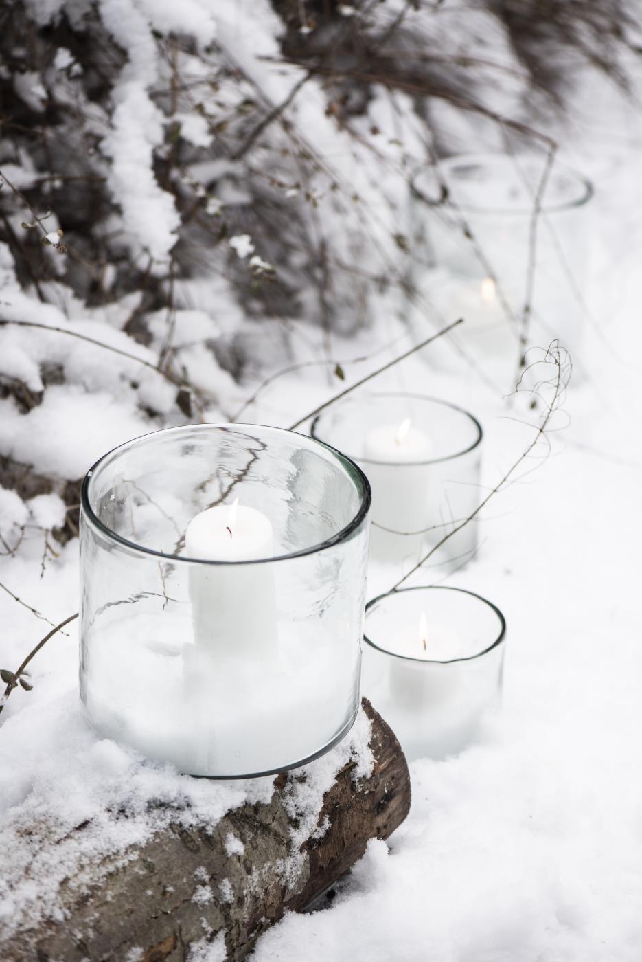 Glass Hurricane Lantern Hand Blown