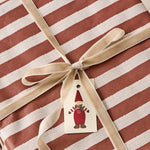 Load image into Gallery viewer, Gift Wrap Roll 5mt Red Stripe Design Textile Look
