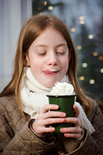 Load image into Gallery viewer, Enamel Cup Dark Green and Black
