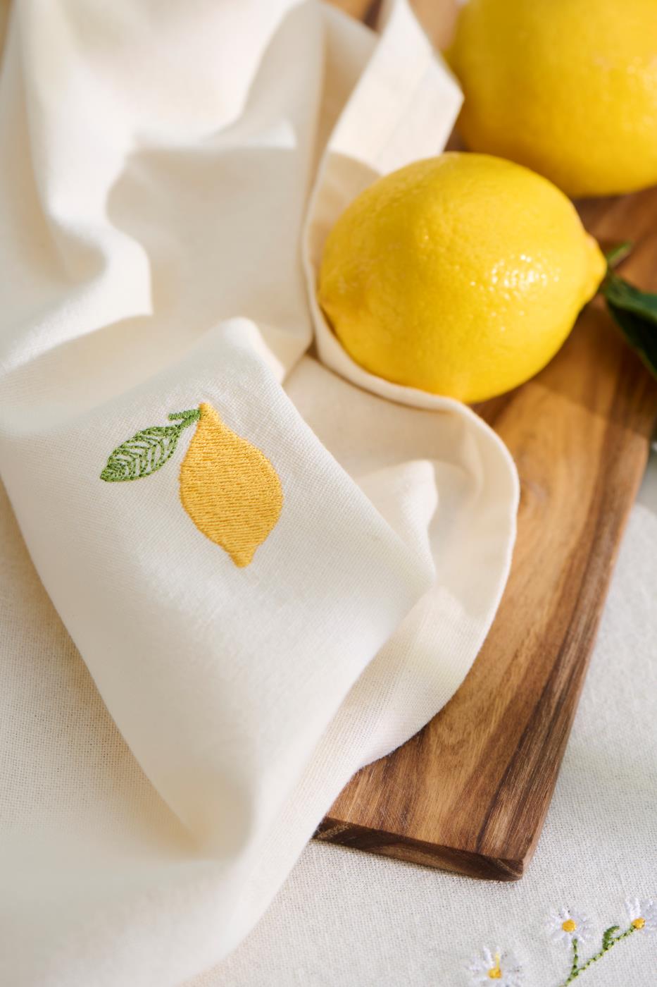 Napkin Summer Lemons Butter Cream