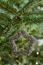 Load image into Gallery viewer, Silver Beaded Star for Hanging
