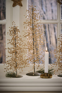 Wood and Metal Beaded Tree Standing Large