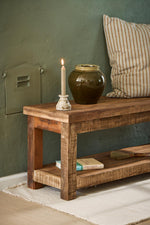 Load image into Gallery viewer, Cushion Elly Mustard And Green Stripes

