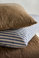 Load image into Gallery viewer, Cushion Elly Blue and Brown Stripes
