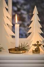 Load image into Gallery viewer, Brass Candle Holder Gloria Dinner Candle Size Small
