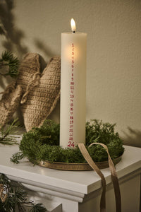Brass Candle Tray With Edge Large