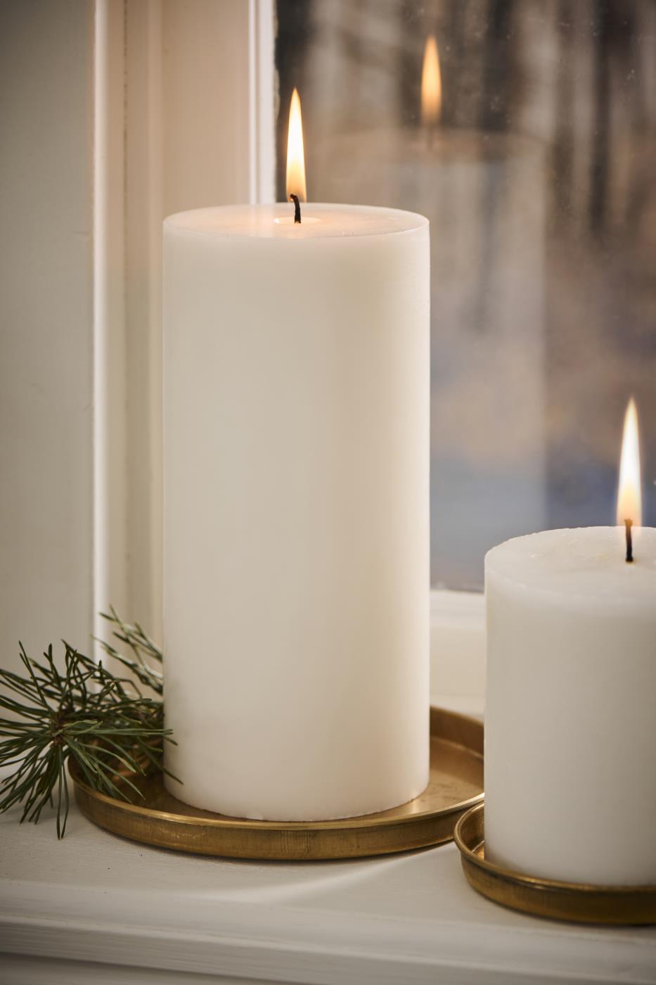 Brass Candle Tray With Edge Large