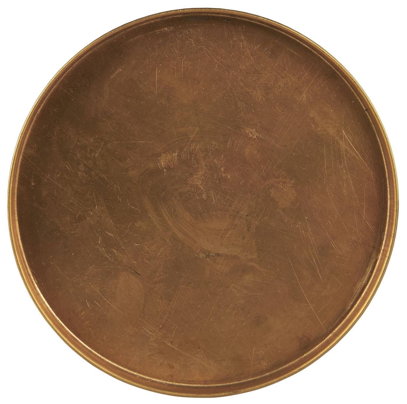 Brass Candle Tray With Edge Large