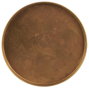 Brass Candle Tray With Edge Large