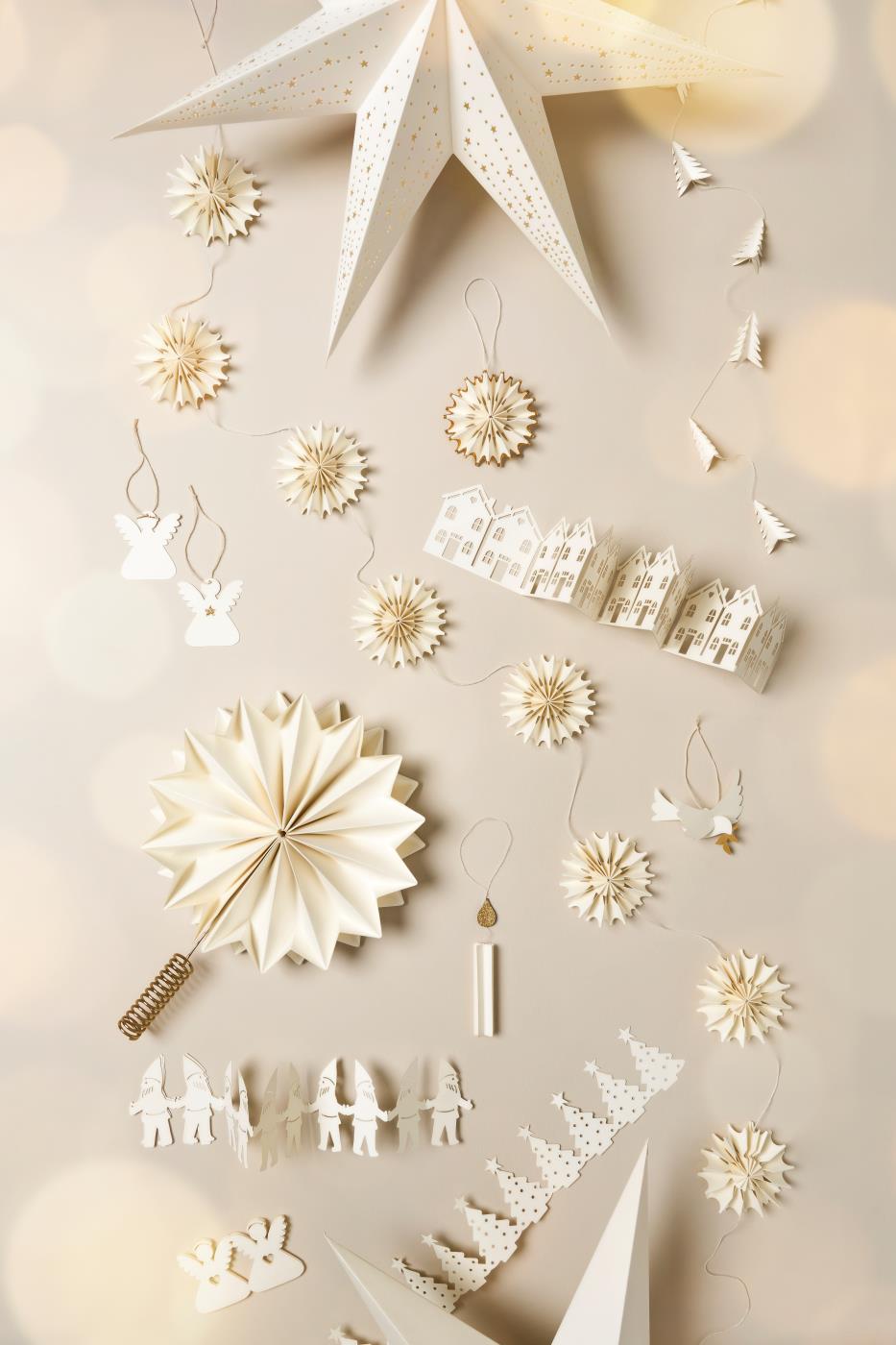Paper Snowflake Garland for Hanging