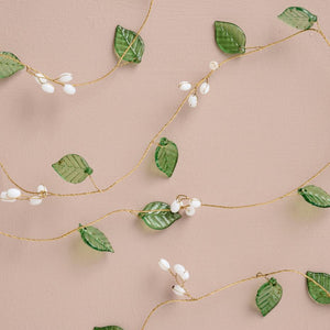 Wire String with Green Leaves