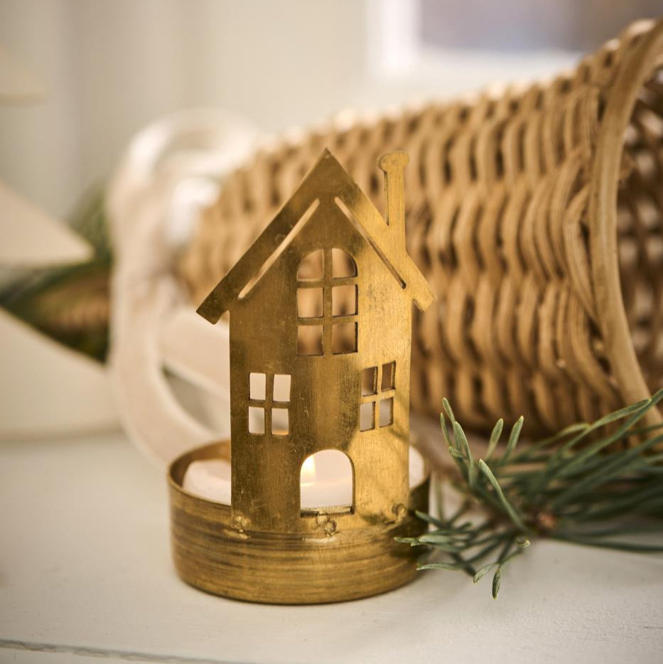 Brass HouseTea Light Candle Holder